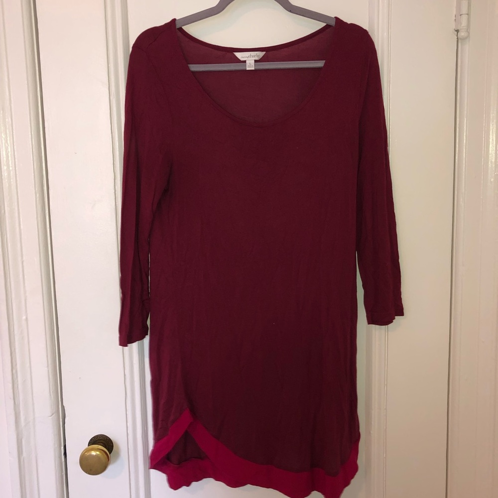 Bordeaux tunic top